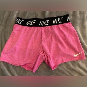 Nike dri-fit girls pink short. With tags size large